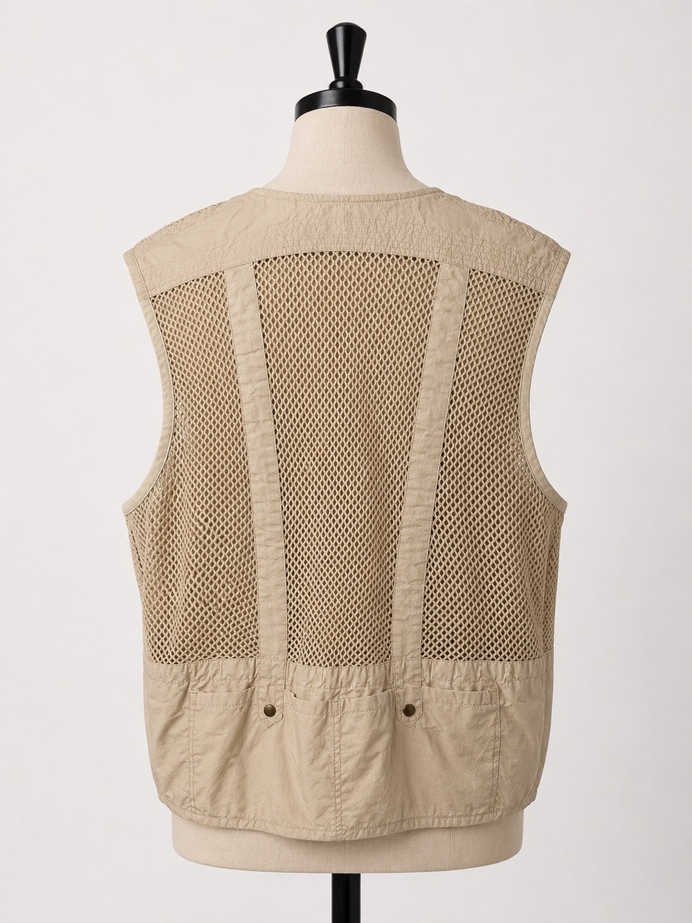 Vintage Banana Republic Mill Valley Safari Fishing Utility Vest Tan Beige Size M - Picture 2 of 6